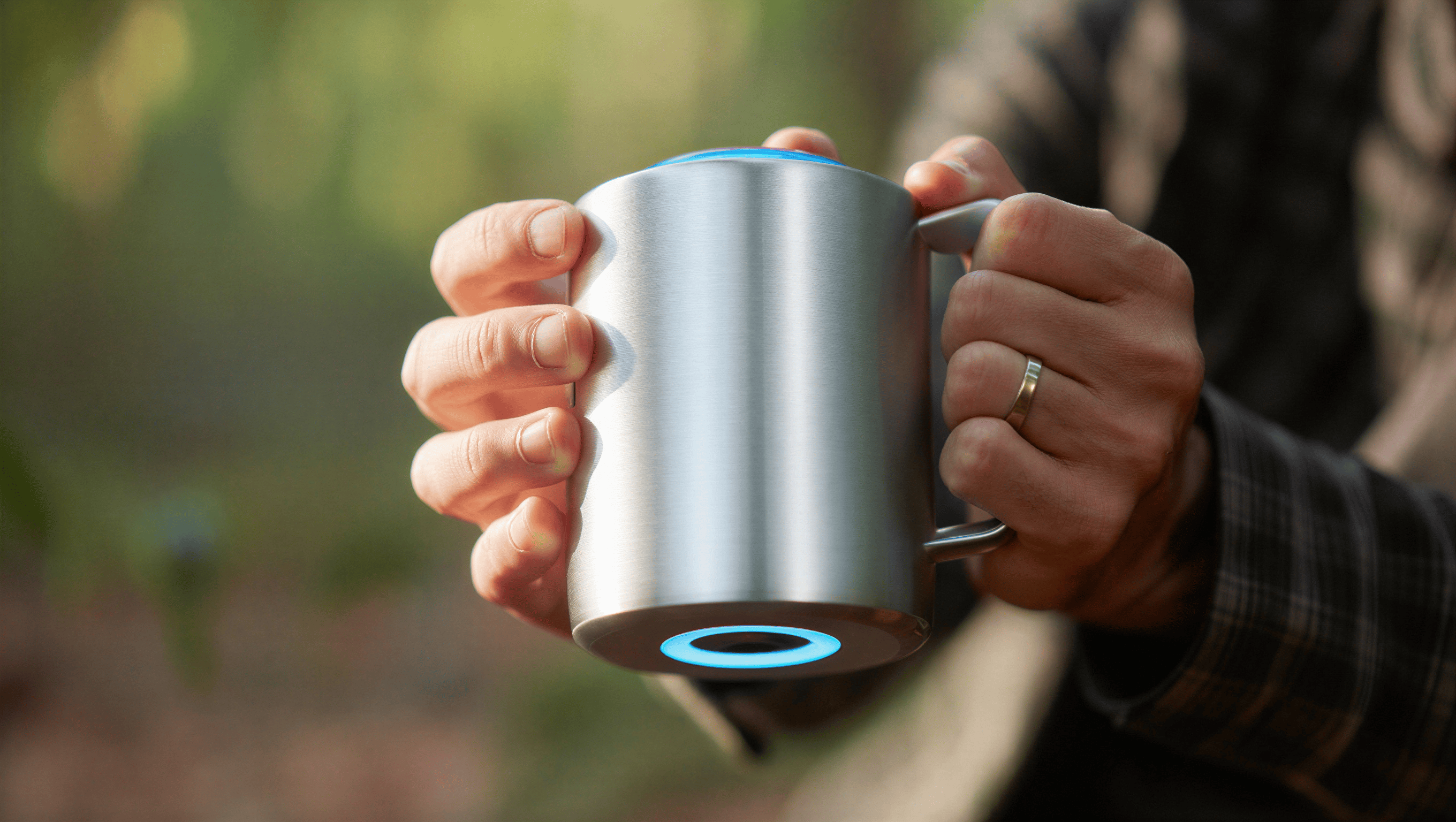 V1 Thermal mug in forest setting